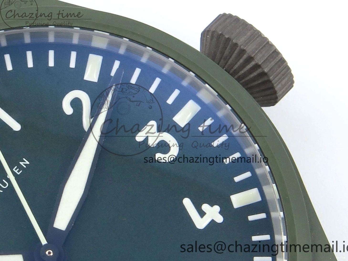 MIROTIME 0515 Big Pilot IW329802 M+F 1:1 Best Edition Green Dial on Green Nylon Strap MY Unique 7002